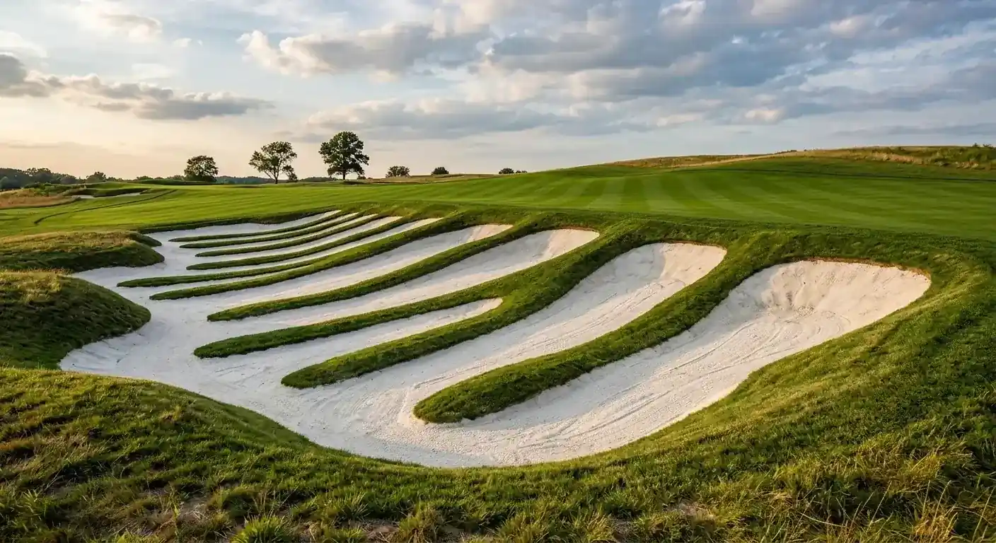 Bunker Church Pews en Oakmont Country Club durante el US Open